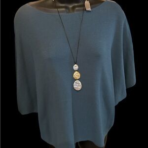 Halogen Teal-Blue Luxe Sweater